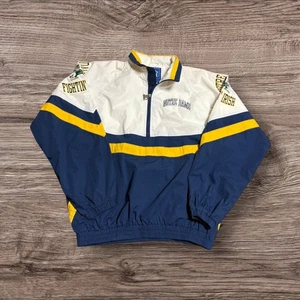 Notre Dame Fighting Irish Quarter Zip Starter Jacket Size XL White Yellow Blue - Picture 1 of 5
