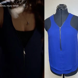 TopShop Zipper Front Mesh Cami Tank Top As Seen On ASO Elena Gilbert TVD FLAWS - Picture 1 of 9