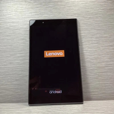 Lenovo Tab 4 16GB, Wi-Fi, 8 inch Tablet - Slate Black - STUCK ON LENOVO LOGO - Image 1 of 4
