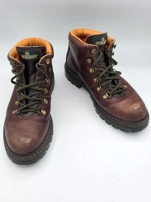 Vtg Sebago Drysides Women’s 7.5 Brown Leather Lug Sole Hiking Boots Made In USA - Image 1 of 4