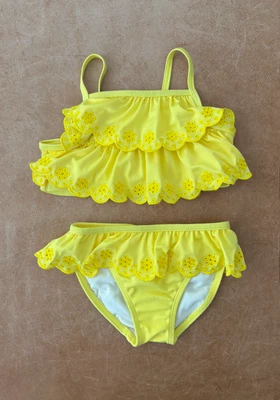 Crazy8 - Traje de baño de dos piezas para niña - Amarillo - Talla 4T Foto 1 de 3