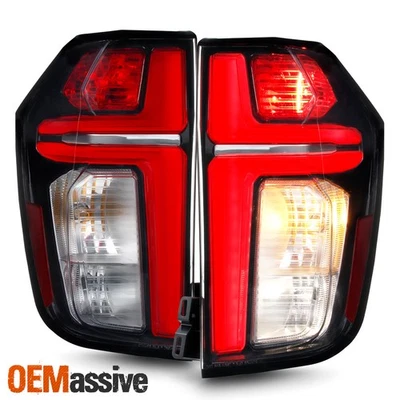 For 2021-2024 Chevy Suburban|Tahoe Halogen Black Tail Lights Pair w/ LED Running - Image 1 of 4