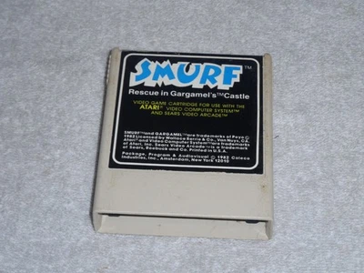 SCARCE (WHITE) Smurf: Rescue in Gargamel's Castle ColecoVision, 1982 VIDEO GAME! - Image 1 of 4