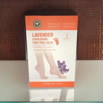 Paquete de 3 mascarillas exfoliantes exfoliantes - mascarillas exfoliantes para pies de lavanda  Foto 1 de 2