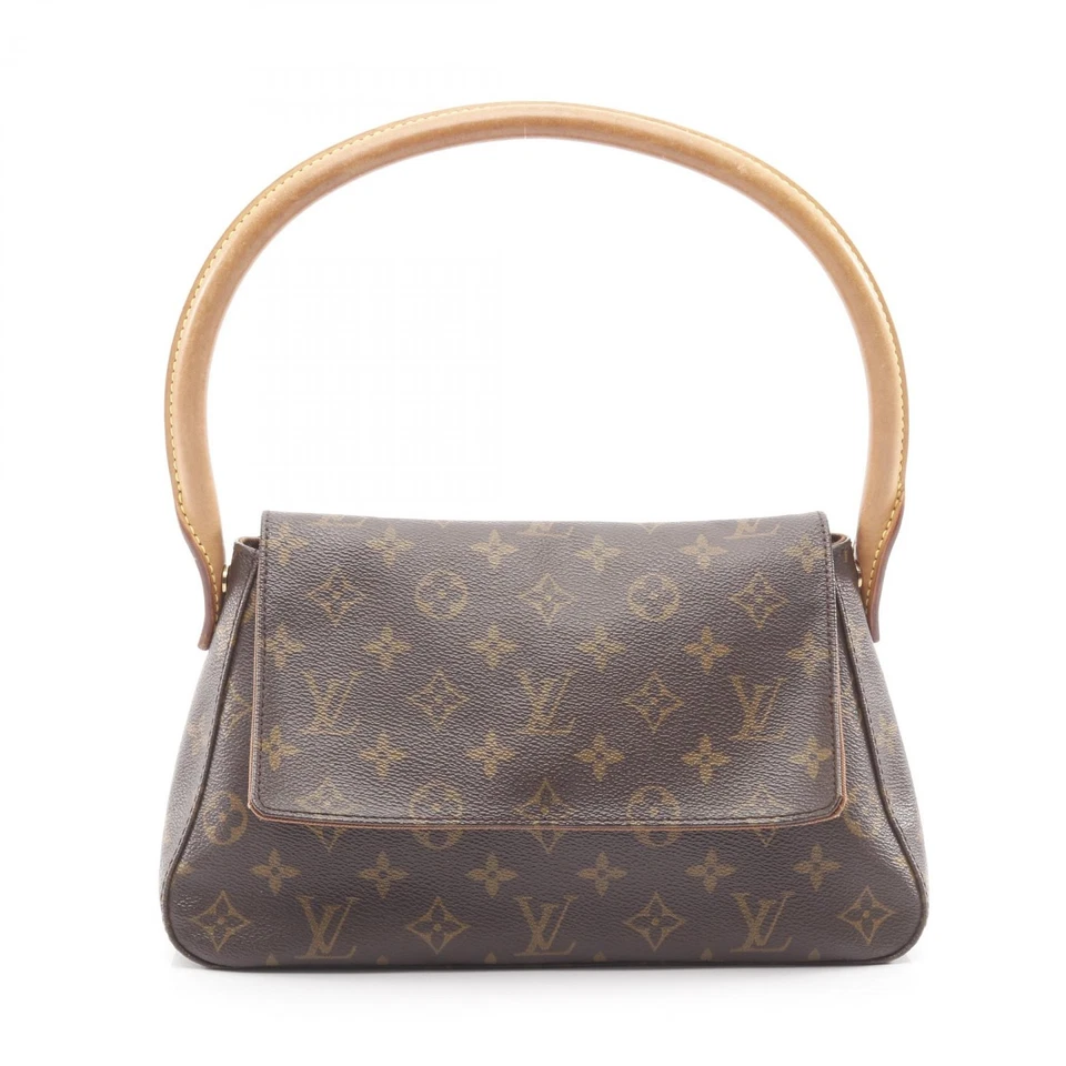 Bolsa de ombro Louis Vuitton mini looping M51147 monograma lona usada feminina LV - Imagem 1 de 4
