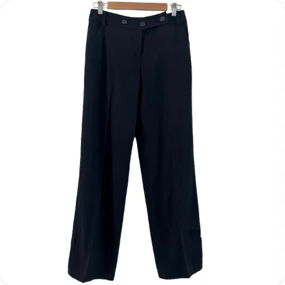 Pantalones de pierna recta de lana virgen VALENTINO SpA azul marino para mujer talla 4 Foto 1 de 4