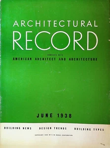 Architectural Record June 1938 Asbestos Federal Home Building Service Plan - Picture 1 of 4