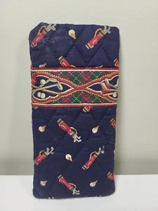 Vtg Vera Bradley Golf Pattern Eyeglass Soft Cotton Slip In Case  7" x 3.5"  - Picture 1 of 3