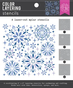 Plantilla Hero Arts - Copo de nieve con capas de color SA285 - Imagen 1 de 4