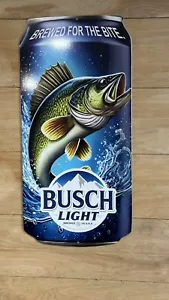 Busch Light Walleye Fishing Can Sign - 22” X 10.5” X .040 Aluminum Material - Picture 1 of 4
