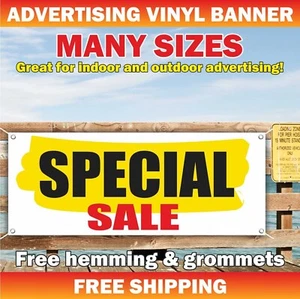 SPECIAL SALE Advertising Banner Vinyl Mesh Sign Discount Gift Shop Clearance - Picture 1 of 5