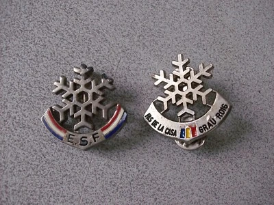 Lot anciens insignes ESF de ski signé Succes et Pas de la casa grau Roig complet - Photo 1/2