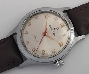 17 JEWELS SWISS MADE CANDINO CYNETIME INCABLOC WIND UP MEN'S VINTAGE WATCH. - Picture 1 of 4