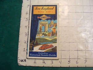 Vintage travel map: 1941 NEW ENGLAND ROAD MAP from SUNOCO - Picture 1 of 8