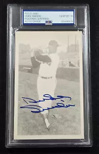 DUKE SNIDER Signed Real Photo Postcard-HOF-BROOKLYN DODGERS-PSA 10 Auto - Picture 1 of 4