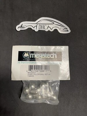 Megatech Vintage RC Car Part # MTC22037 Steel Pillow Ball Set T-Maxx and E-Maxx - Image 1 of 2