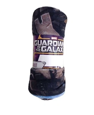 GUARDIANS OF THE GALAXY 50 x 60 PLUSH BLANKET THROW GROOT STAR LORD NEW FASTSHIP - Image 1 of 3