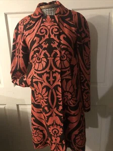NWOT Etcetera Womens Size 2 Tailored Brown/glitter Orange Tapestry retro Look - Picture 1 of 9