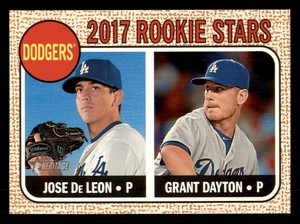 2017 Topps Heritage Grant Dayton / Jose De Leon RS, RC #83  Los Angeles Dodgers