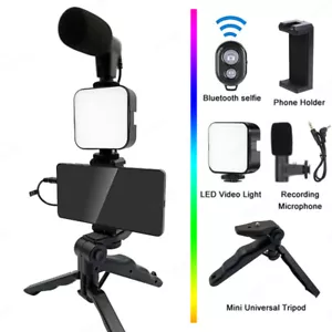 Maniglia Smartphone Fotografia Portatile LED Selfie Video Riempimento Luce Treppiede - Foto 1 di 10
