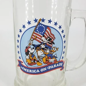 Disney “America on Parade” Glass Stein Cup Vintage Bicentennial - Picture 1 of 4