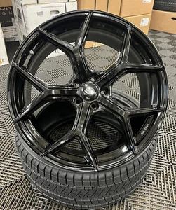 Llantas de aluminio 21 pulgadas MM08 5x112 negro brillante para Audi Seat Skoda Mercedes Cupra - Imagen 1 de 2