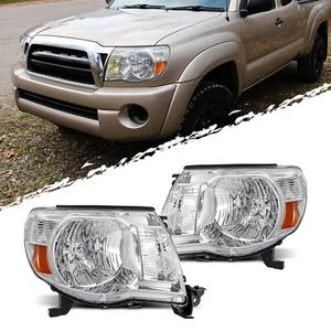 Fit 05-11 Toyota Tacoma Chrome Crystal Headlights Replacement Assembly - Bild 1 von 8