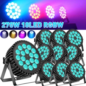 UKING 270W LED 18 Par Stage Light DMX RGBW Disco Show DJ Lighting Aluminum Shell - Picture 1 of 16