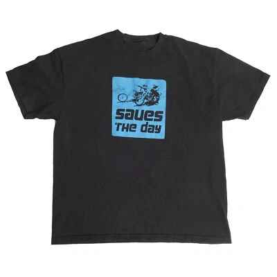 Saves The Day Easy Rider Band Tee Through Being Cool Emo Pop Punk Rock Record XL - Image 1 of 4