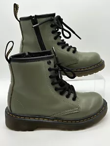 Dr. Martens kids green patent leather boots - Picture 1 of 7