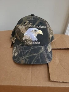 Vintage National Rifle Association NRA Golden Eagles Camouflage Hat Adjustable - Picture 1 of 7