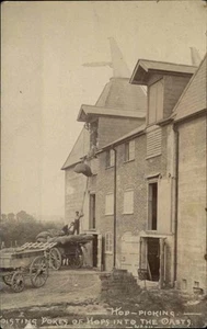 Paquetes de elevación de recolección de lúpulo FAVERSHAM KENT agricultura antigua RPPC - Imagen 1 de 2
