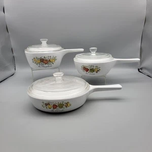 Corningware Spice of Life P-81-B, P-82-B, P-83, Menuette Set with Lids READ - Picture 1 of 24