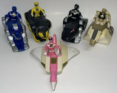 Figuras de ação vintage 1995 Saban Power Rangers com veículos lote de 5 leitura RARA! - Imagem 1 de 4