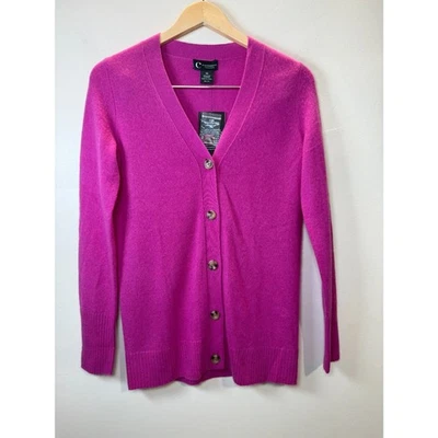 Suéter abuela cachemir C by Bloomingdale's para mujer talla XS flor de cerezo Foto 1 de 4