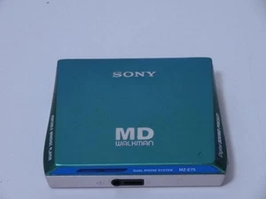 Sony MiniDisc Player Walkman MZ-E75 Azul Portátil Hobby Música Auriculares Conector - Imagen 1 de 12
