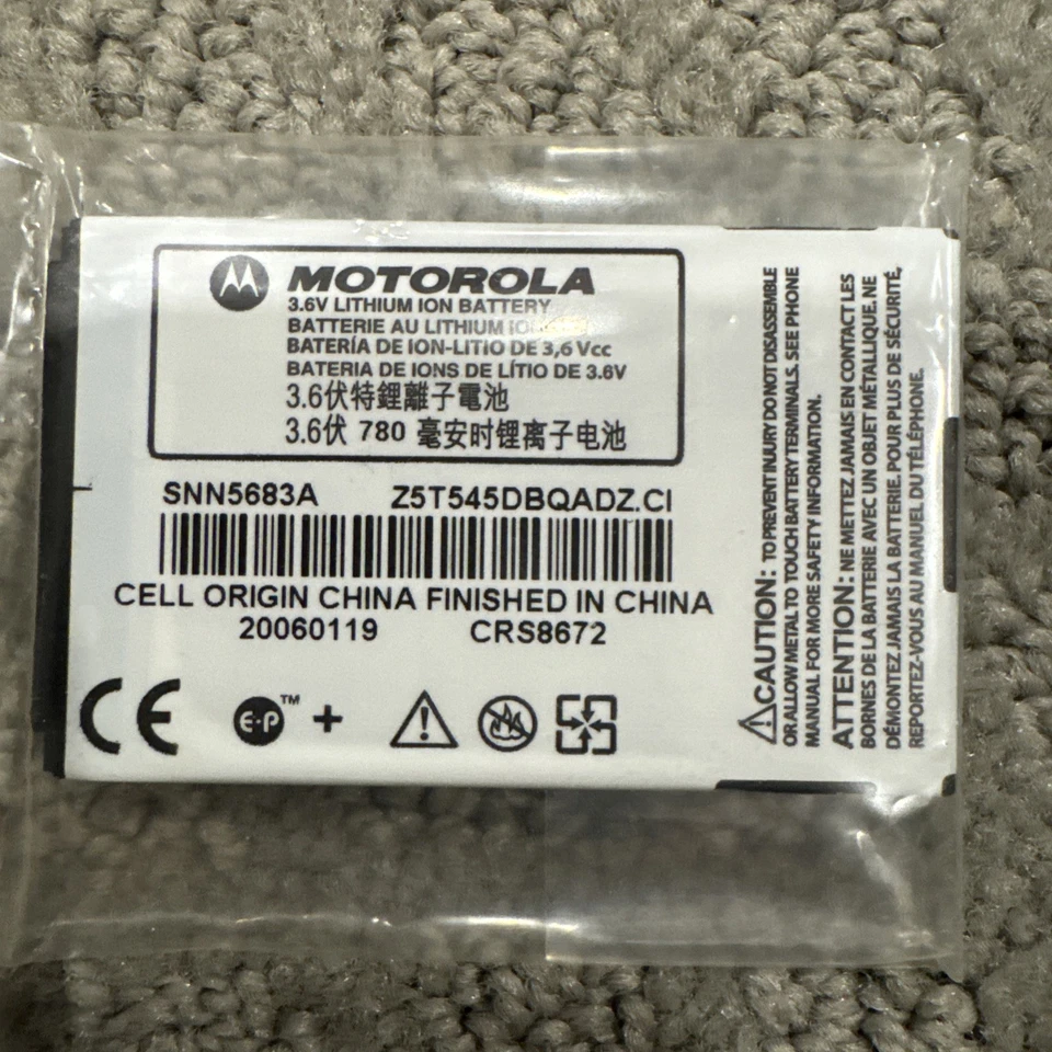 Nueva batería de iones de litio Motorola 3.6V SNN5683A Foto 1 de 1