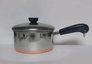 Revere Ware 1801  2 Qt. Sauce Pan Pot Copper Clad (1992) with Lid - Clinton, ILL - Picture 1 of 10