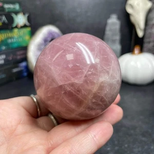 Lavender Rose Quartz Crystal Sphere - Genuine Crystals - UK Seller - Picture 1 of 7