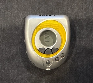 Jensen Sport Digital AM/FM Radio Silver Yellow SAB-55 ~ Works Great! Fast Ship! - Foto 1 di 2