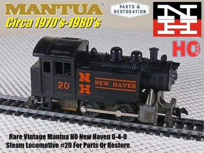 Rare Vintage Mantua HO New Haven 0-4-0 Steam Locomotive #20 For Parts Or Restore - Image 1 of 4