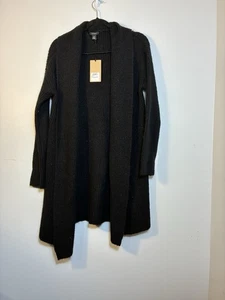 Halogen Open Front Sweater Knit Black Sz M Casual Comfort NEW! - Picture 1 of 6