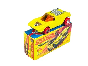 Matchbox Lesney Superfast MB1 Red Tire Mode Rod w/H Box - Picture 1 of 12