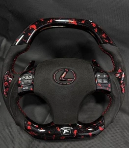Red FORDGE Alcantara Steering Wheel for LEXUS 2006-2013 IS250 IS300h IS350 ISF - Picture 1 of 4