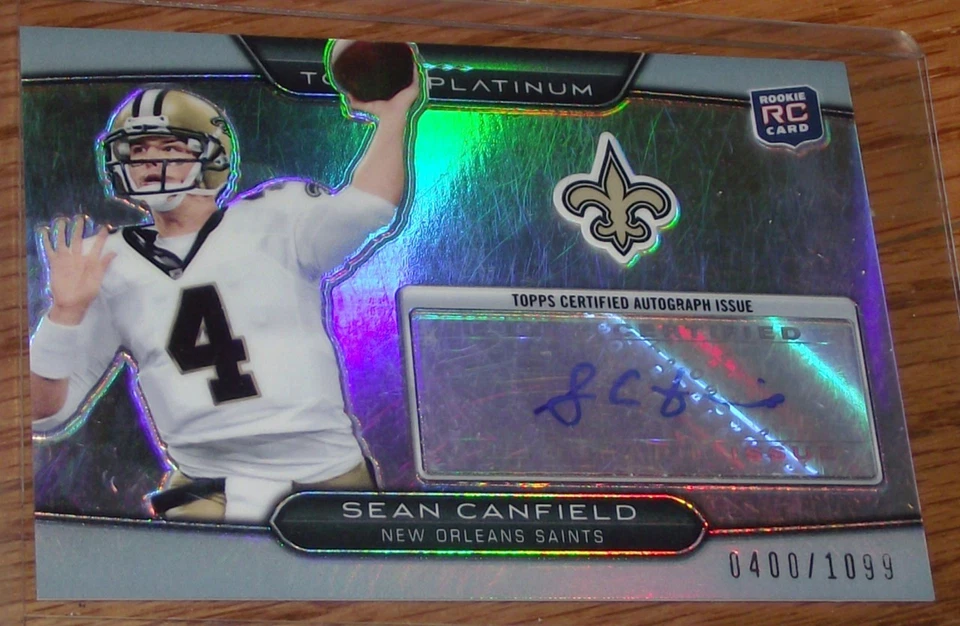 2010 Topps Platinum Football #21 Sean Canfield Autograph Rookie Auto /1099 *A3 - Image 1 of 1