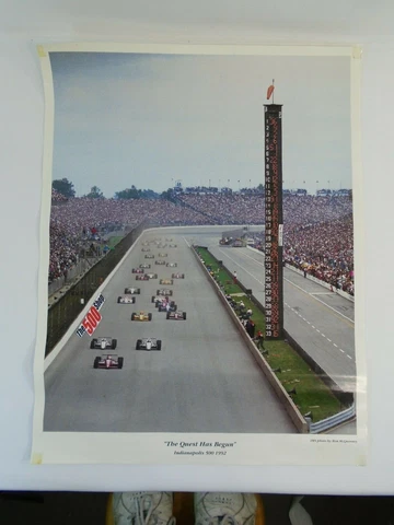 1992 Indianapolis 500 76TH Running Start Collector Poster Al Unser Jr. Galles Cover