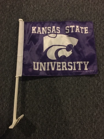 Rico Industries Car Auto Window Flag 14”x11” College Kansas State Wildcats NCAA Cover