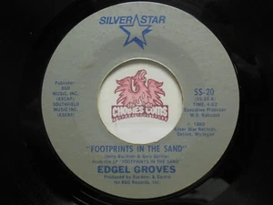 Edgel Groves - Footprints In The Sand / Instrumental, 45 RPM VG (HB) - Picture 1 of 2