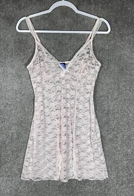 Apt 9 Intimates Floral Lace V-Neck Sheer Chemise Slip Nightgown Womens Size L - Image 1 of 4