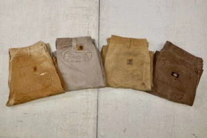LOT OF 4 Carhartt Dickies Carpenter Pants 34x30 WORKWEAR Canvas - Picture 1 of 22